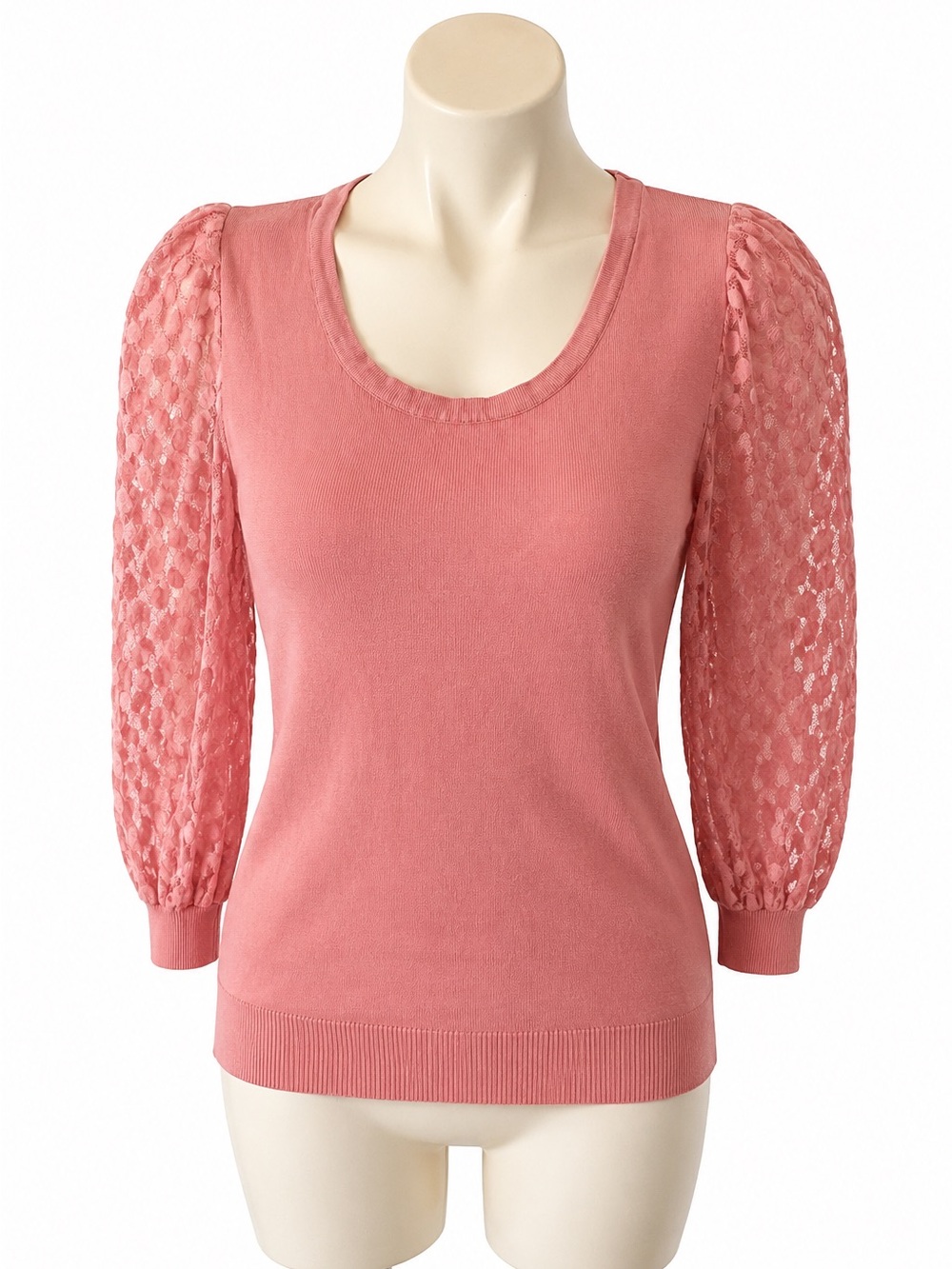 Love Ever After Scoop Neck Puff Sleeve Sweater - Blush Pink - Picture 7 of 7